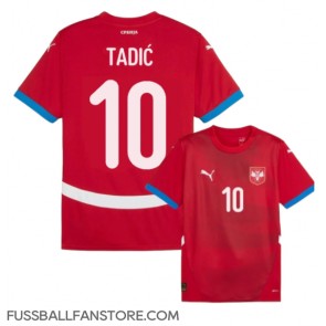 Serbien Dusan Tadic #10 Replik Heimtrikot EM 2024 Kurzarm